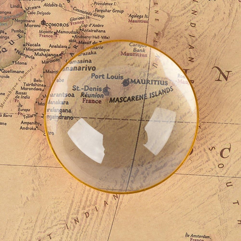 6x round magnifying glass dome