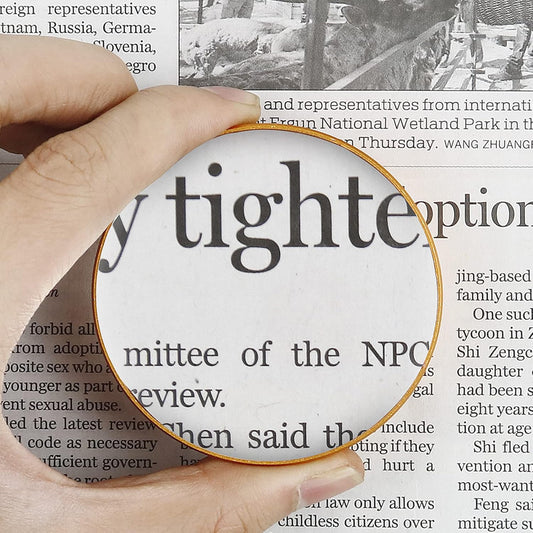 6x round magnifying glass dome